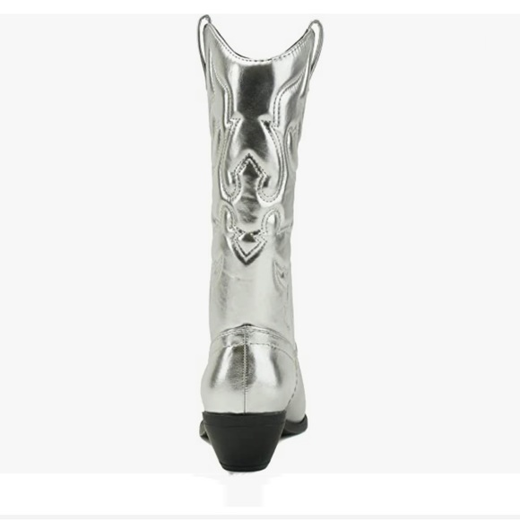 Cowboy/ Festival boots Women Western Pointed Toe Knee High Pull On Tabs Boots - Picture 5 of 5